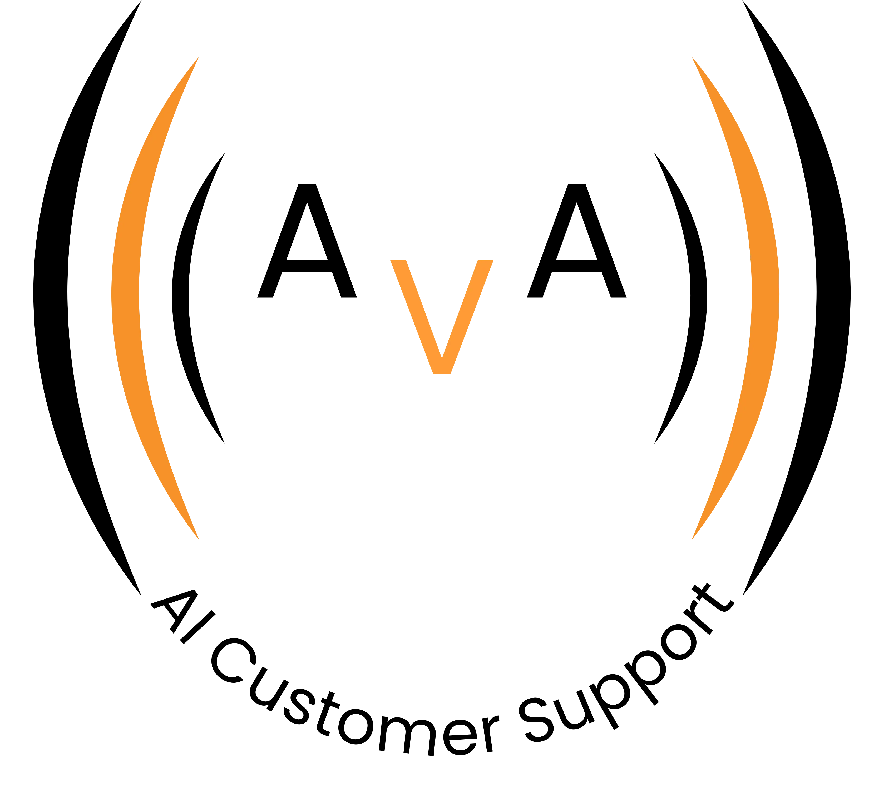 A logo of GMP's AI Customer Support, AVA